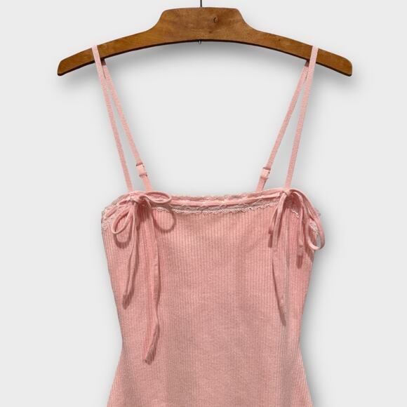 EDIKTED Bow Tie Rib Minidress Size Medium - Picture 7 of 12